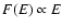 $F(E)\propto E$