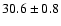 $30.6\pm0.8$