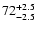 $\rm 72^{+2.5}_{-2.5}$