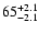 $\rm 65^{+2.1}_{-2.1}$