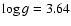 $\log g = 3.64$