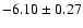 $-6.10\pm0.27$