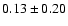 $0.13 \pm 0.20$