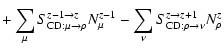 $\displaystyle +\sum_{\mu}S^{z-1\rightarrow z}_{{\rm CD}:\mu\rightarrow\rho}N^{z...
...{\mu}
-\sum_{\nu}S^{z\rightarrow z+1}_{{\rm CD}:\rho\rightarrow\nu}N^{z}_{\rho}$