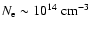 $N_{\rm e} \sim 10^{14}~ {\rm cm}^{-3}$