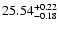 $\rm 25.54^{+0.22}_{-0.18}$