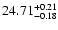 $\rm 24.71^{+0.21}_{-0.18}$