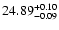 $\rm 24.89^{+0.10}_{-0.09}$
