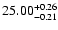 $\rm 25.00^{+0.26}_{-0.21}$