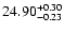 $\rm 24.90^{+0.30}_{-0.23}$