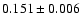 $0.151 \pm0.006$