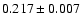 $0.217 \pm0.007$