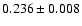 $0.236 \pm0.008$