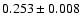 $0.253 \pm0.008$