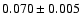 $0.070 \pm0.005$