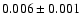 $0.006 \pm0.001$