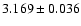 $3.169 \pm0.036$