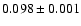 $0.098 \pm0.001$