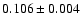 $0.106 \pm0.004$