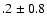 $.2 \pm0.8$