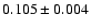 $0.105 \pm0.004$