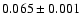 $0.065 \pm0.001$