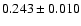$0.243\pm0.010$