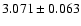 $3.071\pm0.063$