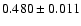 $0.480\pm0.011$