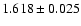 $1.618\pm0.025$
