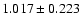 $1.017\pm0.223$