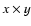 $x \times y$