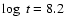 $\log\ t = 8.2$