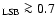 $_{\rm LSB} \ga 0.7$