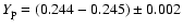$Y_{\rm p} = (0.244-0.245) \pm 0.002$