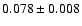 $0.078 \pm0.008$