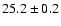 $25.2 \pm0.2$