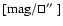 $[{\rm mag}/\sq\hbox{$^{\prime\prime}$ }]$