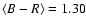 $\langle B-R \rangle = 1.30$