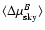 $\langle \Delta \mu_{\rm sky}^B \rangle$