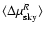 $\langle \Delta \mu_{\rm sky}^R \rangle$