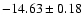 $-14.63 \pm 0.18$