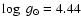 $\log~ g_{\odot}=4.44$