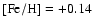 ${\rm [Fe/H]} =+0.14$