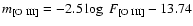 $m_{\rm [O~III]}=-2.5\log ~F_{\rm [O~III]}-13.74$