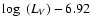 $\log~(L_V)-6.92$