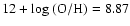 $\rm 12+log~(O/H)=8.87$