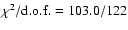$\rm\chi^{2}/d.o.f.=103.0/122$