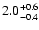 $\rm 2.0^{+0.6}_{-0.4}$
