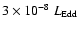 $3\times 10^{-8}~L_{\rm Edd}$